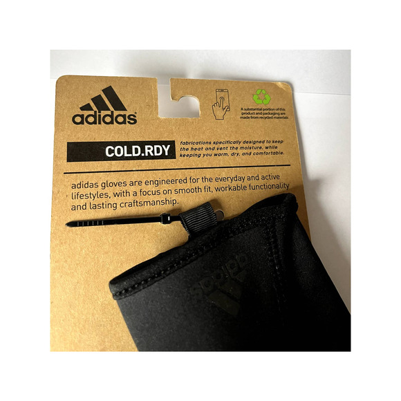 Adidas Cold.Rdy Gloves Black Size Small Running Gear New - Picture 7 of 8